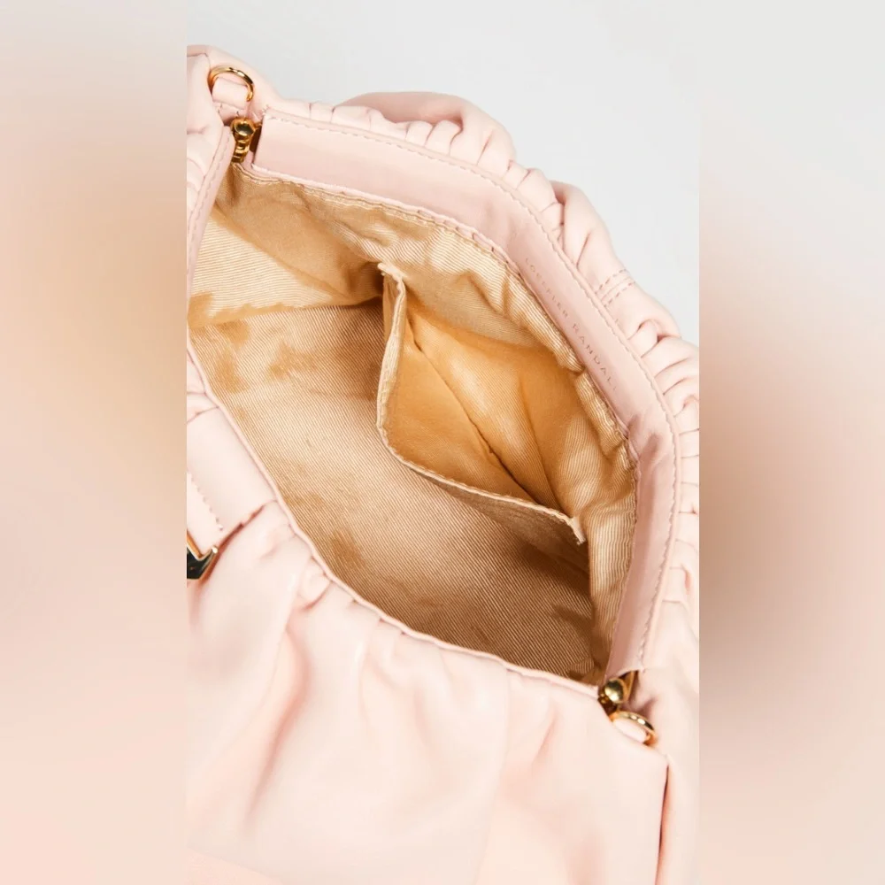 Loeffler Randall Ballet Pink Leather Clutch Bag w/ Gold Chain | NWT - Picture 4 of 6